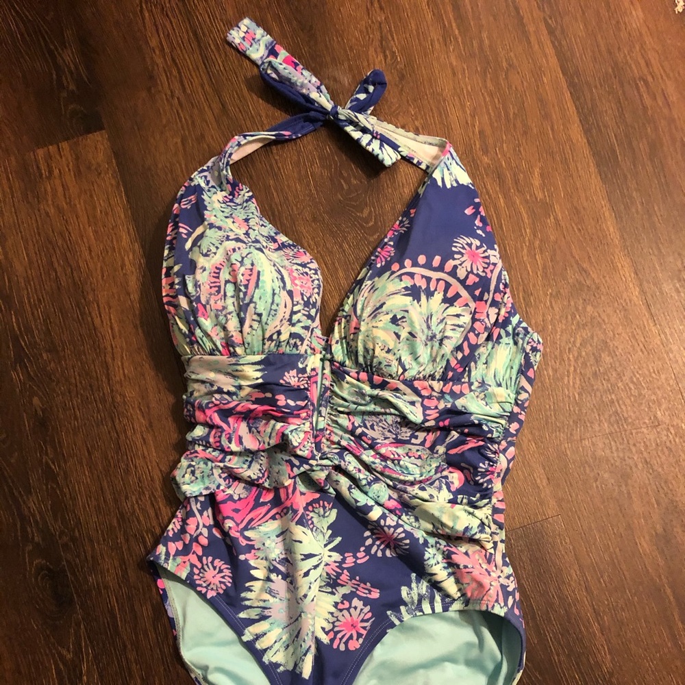 Lilly Pulitzer Gypsea Swim size 12 halter swimsuit
